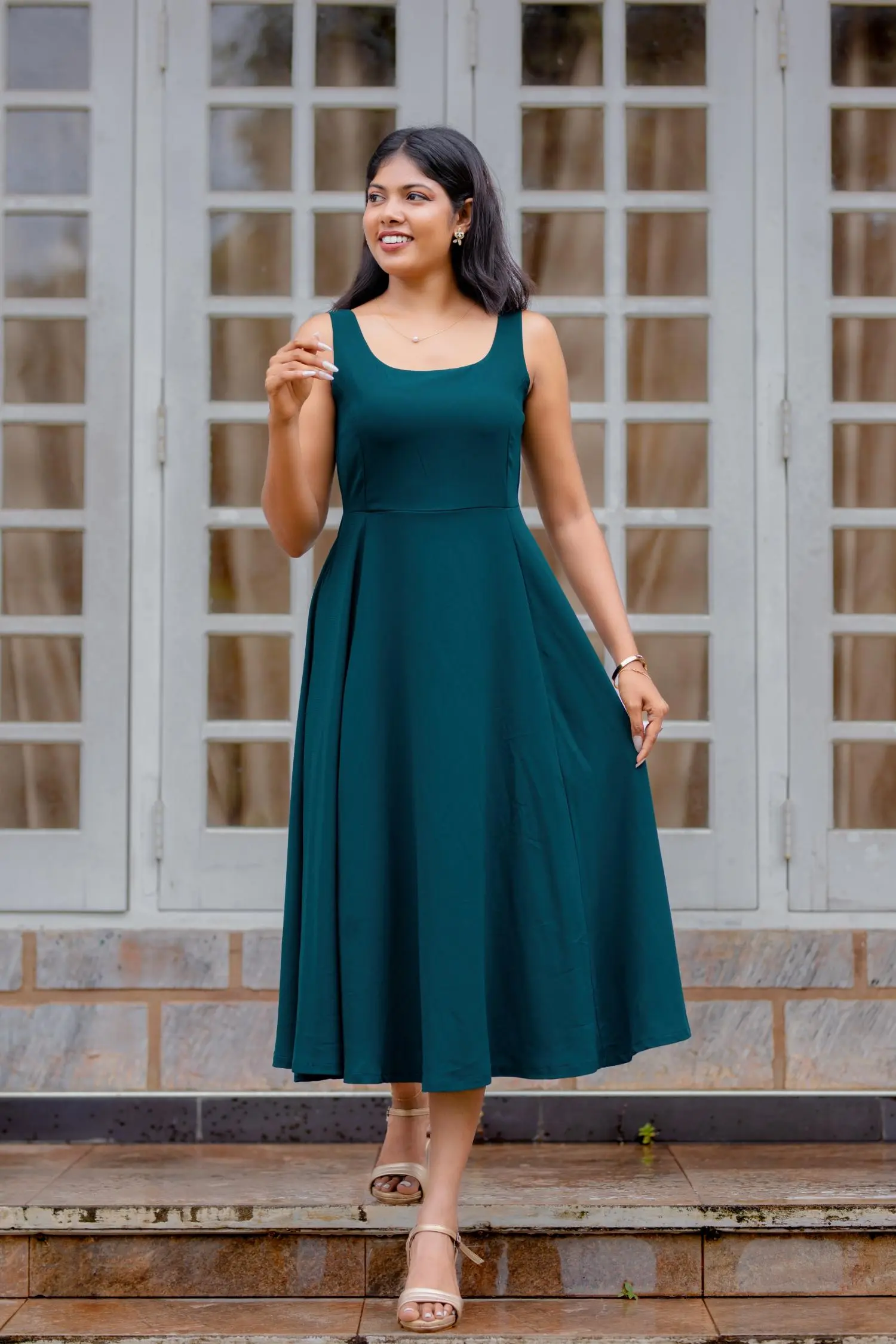Emerald Luna Midi Dress_